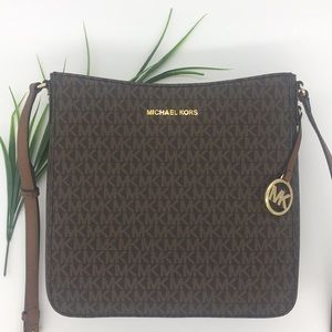 Michael Kors LG MESSENGER Crossbody BROWN